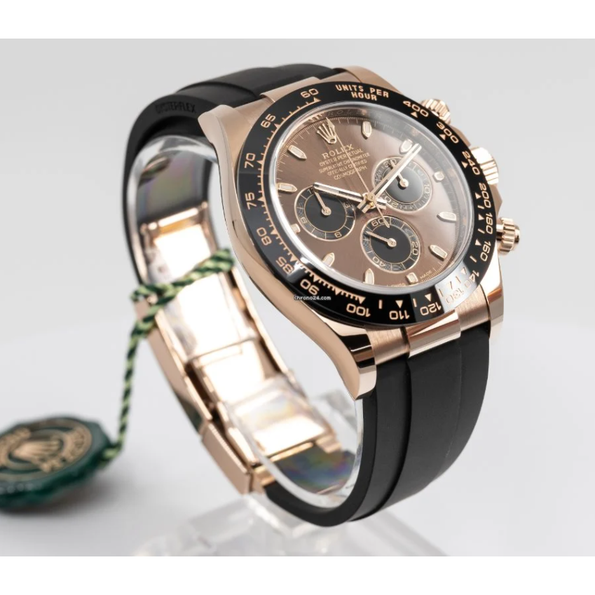 Rolex Daytona Rose Gold with chocolate Dial Black Ceramic Bezel Oyste