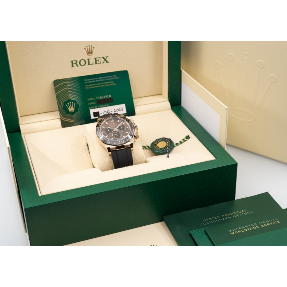 Rolex Daytona Rose Gold with chocolate Dial Black Ceramic Bezel Oyste