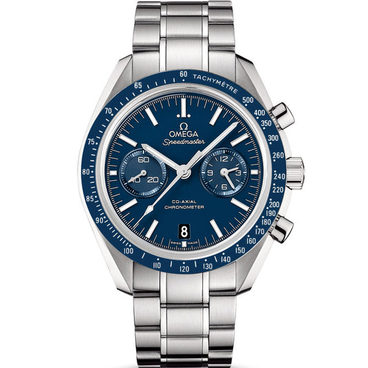 Ω OMEGA SPEEDMASTER CO-AXIAL-ARGENT/BLEU