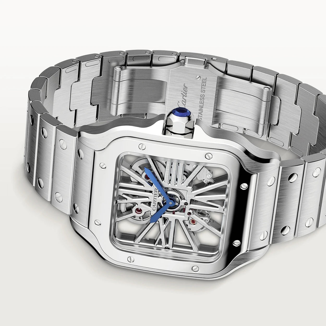 Cartier SANTOS-SKELETON GRIS/BLANC 40mm
